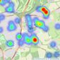 Richard Saunders and Company - Banstead listings heatmap