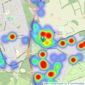 Richard Saunders and Company - Kingswood listings heatmap