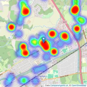 Richard State Independent Estate Agents - New Haw listings heatmap