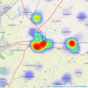 Richard Watkinson & Partners - Bingham listings heatmap