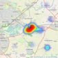 Richard Watkinson & Partners - Radcliffe-on-Trent listings heatmap