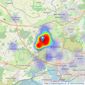 Richards Estate Agents - Wimborne listings heatmap