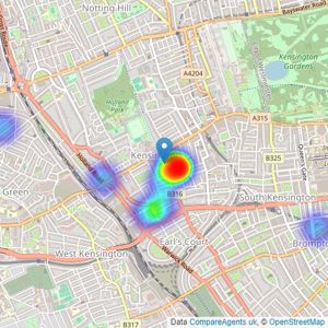 Rickman Properties - London listings heatmap