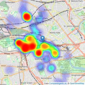 Rigby & Marchant - North Kensington listings heatmap