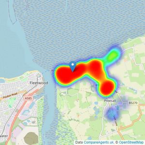 RITA'S AND LEANNE'S SALES AND LETTINGS LIMITED - Knott End listings heatmap