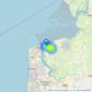 Rita's Sales and Lettings - Knott End listings heatmap