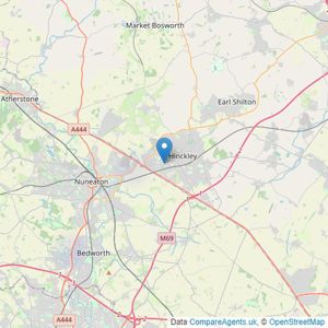 RIVERLAKE HOMES LTD - Leicester listings heatmap