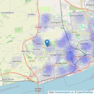 Riverside - Hull listings heatmap