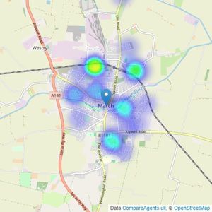 Robert Hale Estates - MARCH listings heatmap