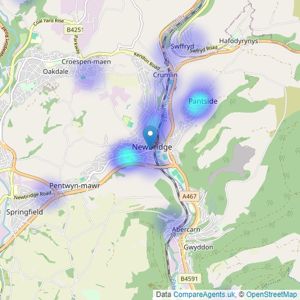 Robert Holder - Newbridge listings heatmap