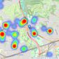 Robert Holmes & Co - Coombe Lane listings heatmap