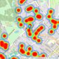 Robert Holmes & Co - Wimbledon - Sales listings heatmap