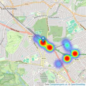 Robert Lehrer Properties - London listings heatmap