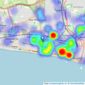 Robert Luff & Co - Hove listings heatmap