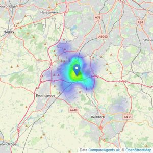 Robert Oulsnam & Company - Barnt Green listings heatmap