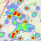 Robert Watts Estate Agents - Cleckheaton listings heatmap