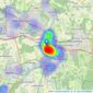 Robertsons Estate Agents - Flackwell Heath listings heatmap