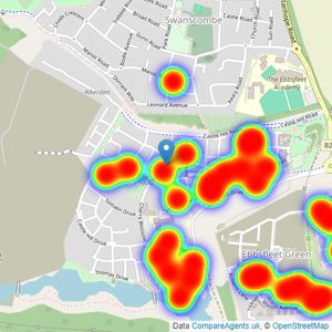 Robinson Jackson - Ebbsfleet Garden City listings heatmap