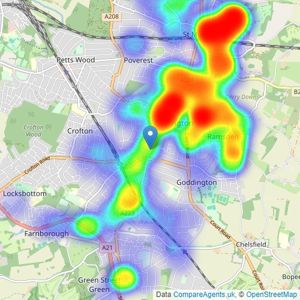 Robinson Jackson - Orpington listings heatmap