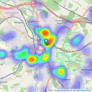 Robinson Michael & Jackson - Maidstone listings heatmap