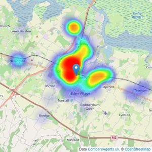 Robinson Michael & Jackson - Sittingbourne listings heatmap