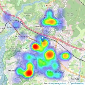 Robinson Reade - Park Gate listings heatmap