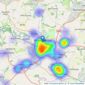 Robinsons - Bishop Auckland listings heatmap