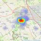 Robinsons - Dunstable listings heatmap