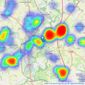 Robinsons - Durham listings heatmap