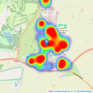 Robinsons - Sedgefield listings heatmap