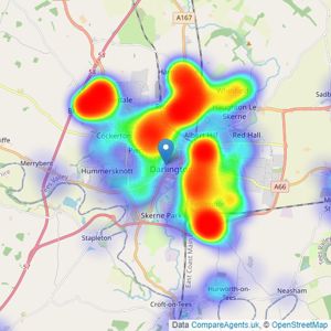 Robinsons Tees Valley - Darlington listings heatmap