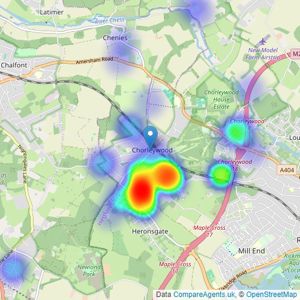 Robsons - Chorleywood listings heatmap