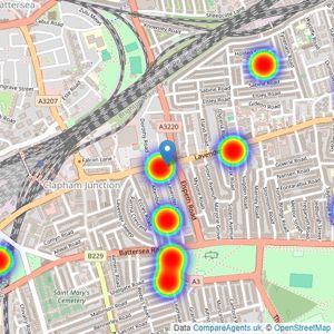 Rochford Stokes - Battersea listings heatmap