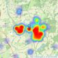 Roger Coupe - Cranleigh listings heatmap