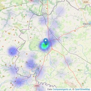 Roger Parry & Partners - Oswestry listings heatmap