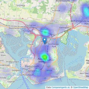 ROK Marsh - Portsmouth listings heatmap