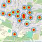 Romans - Crowthorne listings heatmap