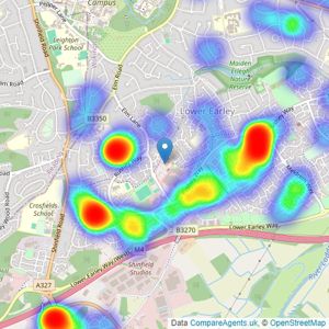 Romans - Lower Earley listings heatmap