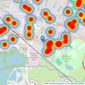 Romans - Sandhurst listings heatmap