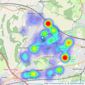 Romans - Tilehurst listings heatmap