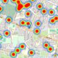 Rook Matthews Sayer - Fenham listings heatmap