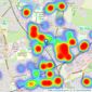 Rook Matthews Sayer - Forest Hall listings heatmap