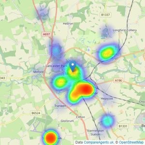 Rook Matthews Sayer - Morpeth listings heatmap