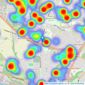 Rook Matthews Sayer - West Denton listings heatmap