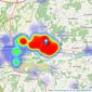 Roots Estate Agency Ltd - Thatcham listings heatmap