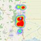 Rosedale Property Agents - Bourne listings heatmap