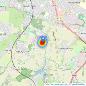 Rouds - Solihull listings heatmap