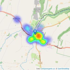 Rounthwaite & Woodhead - Pickering listings heatmap