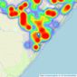 Rouse Estate Agents - Frinton on Sea listings heatmap