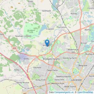 Roy Green Surveyors - Letting & Estate Agents, Leicester listings heatmap